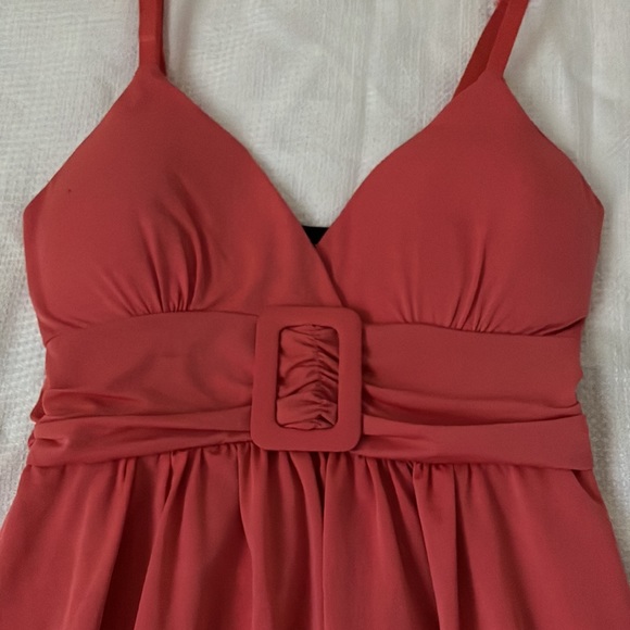 Pink long tank top with adjustable straps - Picture 3 of 5